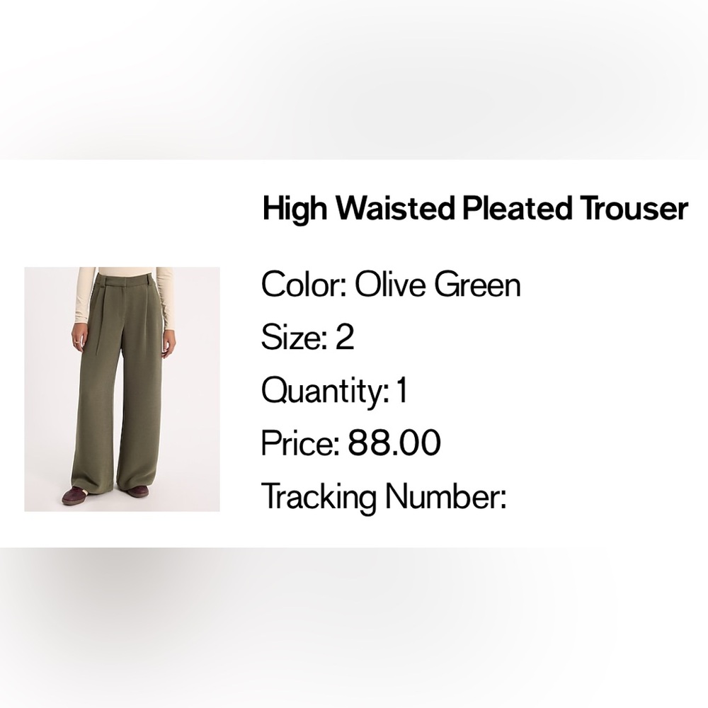 Express High Waisted Pleated Trouser in Olive Green Size 2 - Picture 12 of 14
